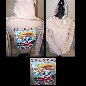 NWT Just 4 Wear Colorado VW Red Van Scenic View Hoodie Womens Size M